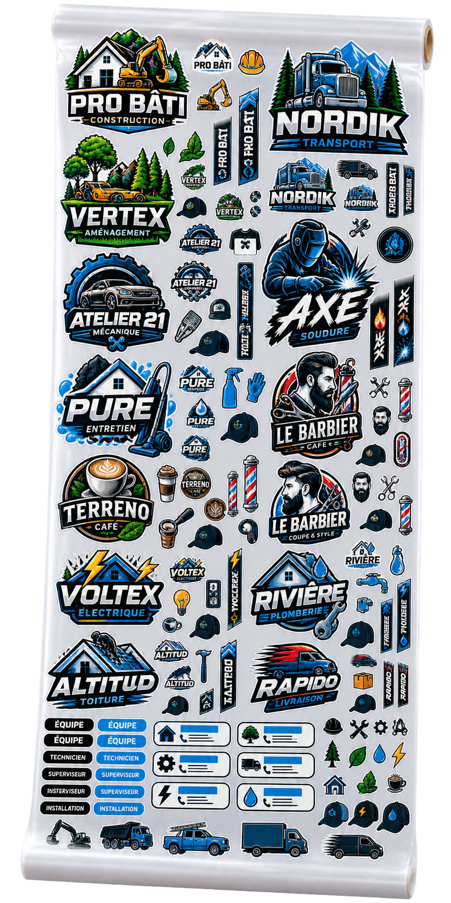 Gang Sheet DTF — Feuille de transfert personnalisée (30'' de large)