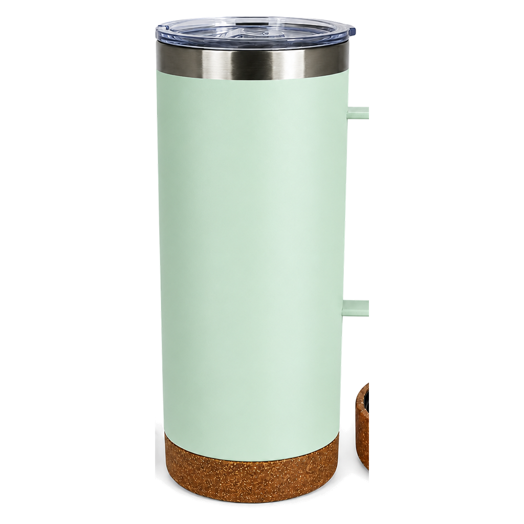 Tasse 17oz base liège et anse métal personnalisée