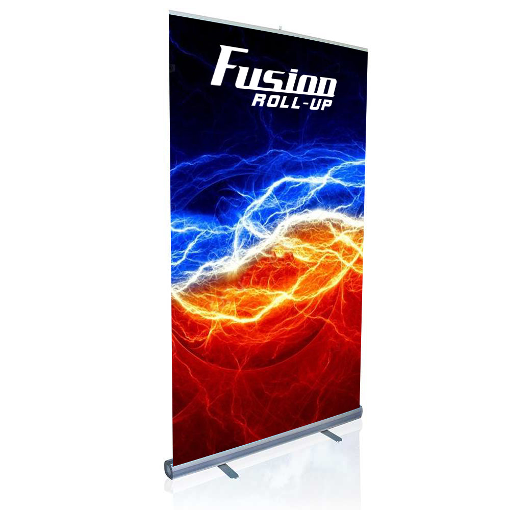 Roll-up Fusion déployé, vue de face