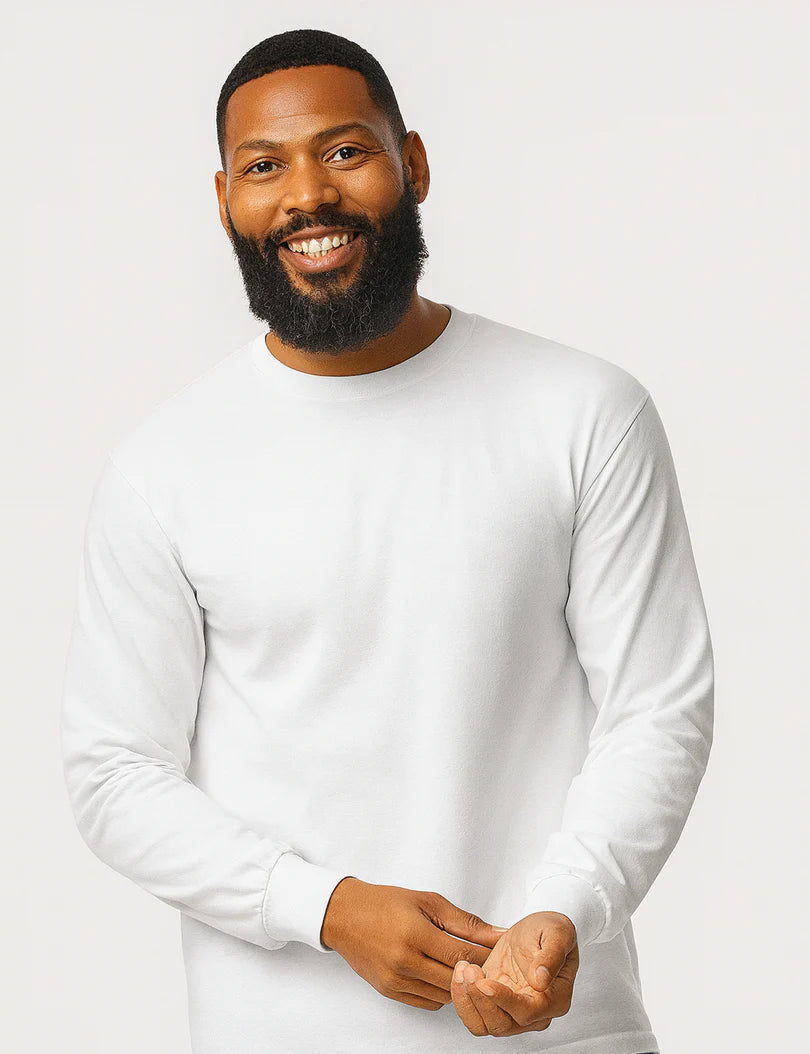 Création Personnalisé: T-shirt unisexe à manches longues en coton épais