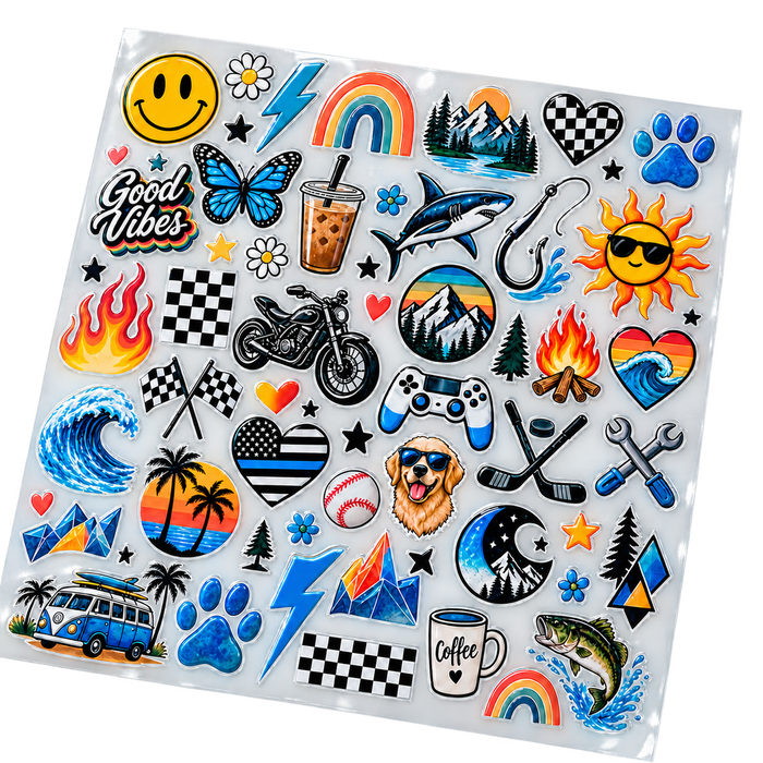 Gang Sheet UV DTF - autocollants personnalisés