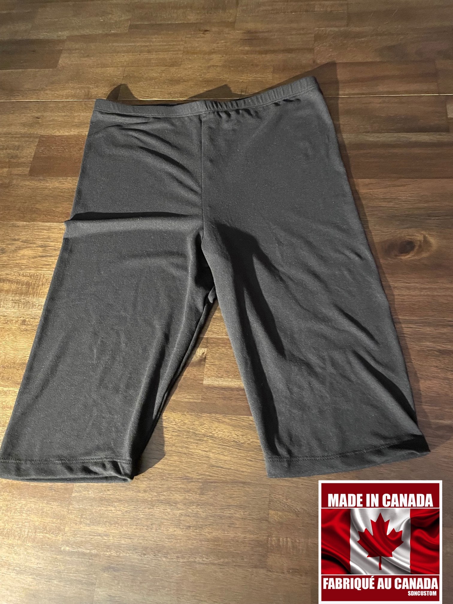 Leggings-short noir à personnaliser