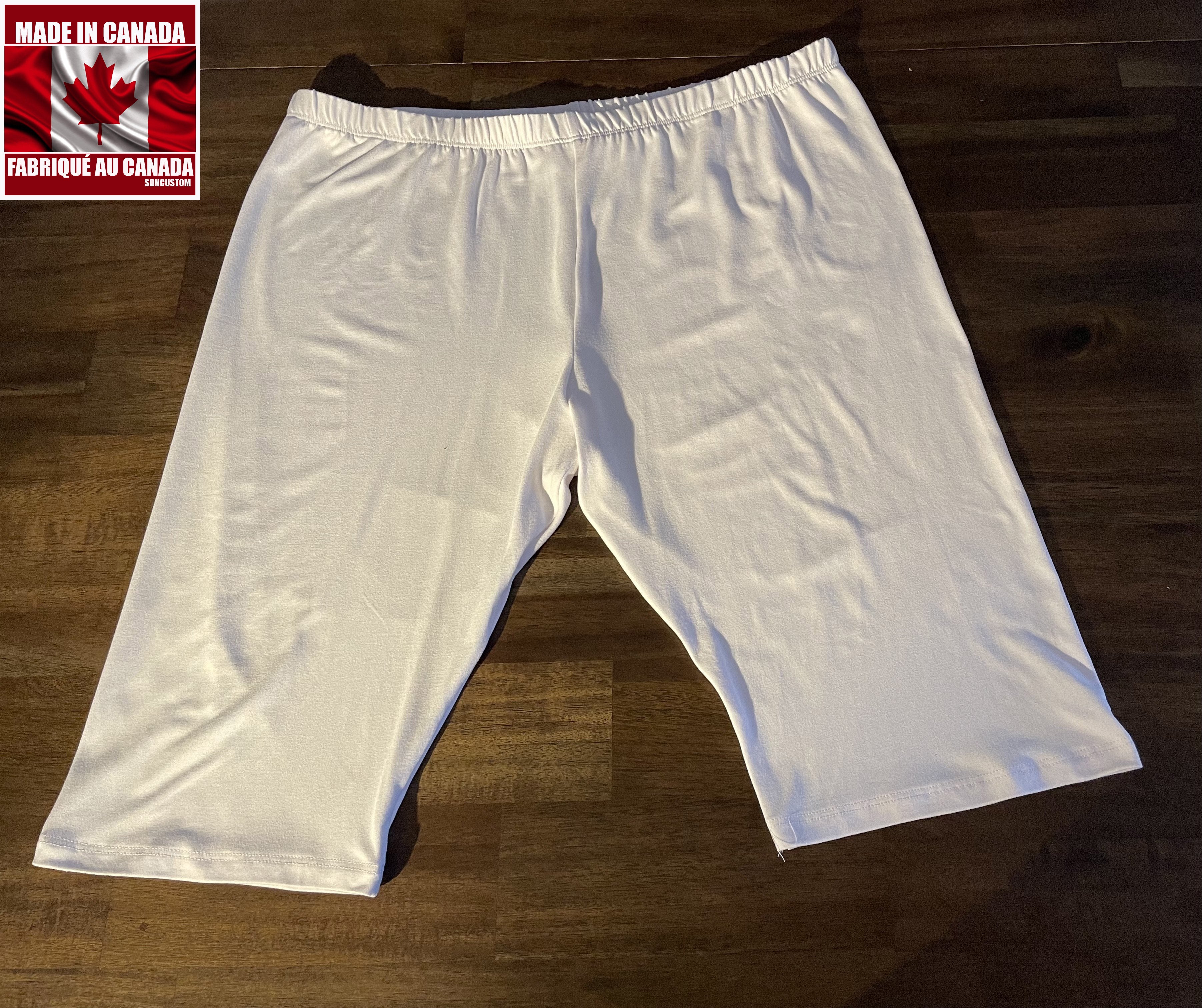 Leggings-short blanc à personnaliser