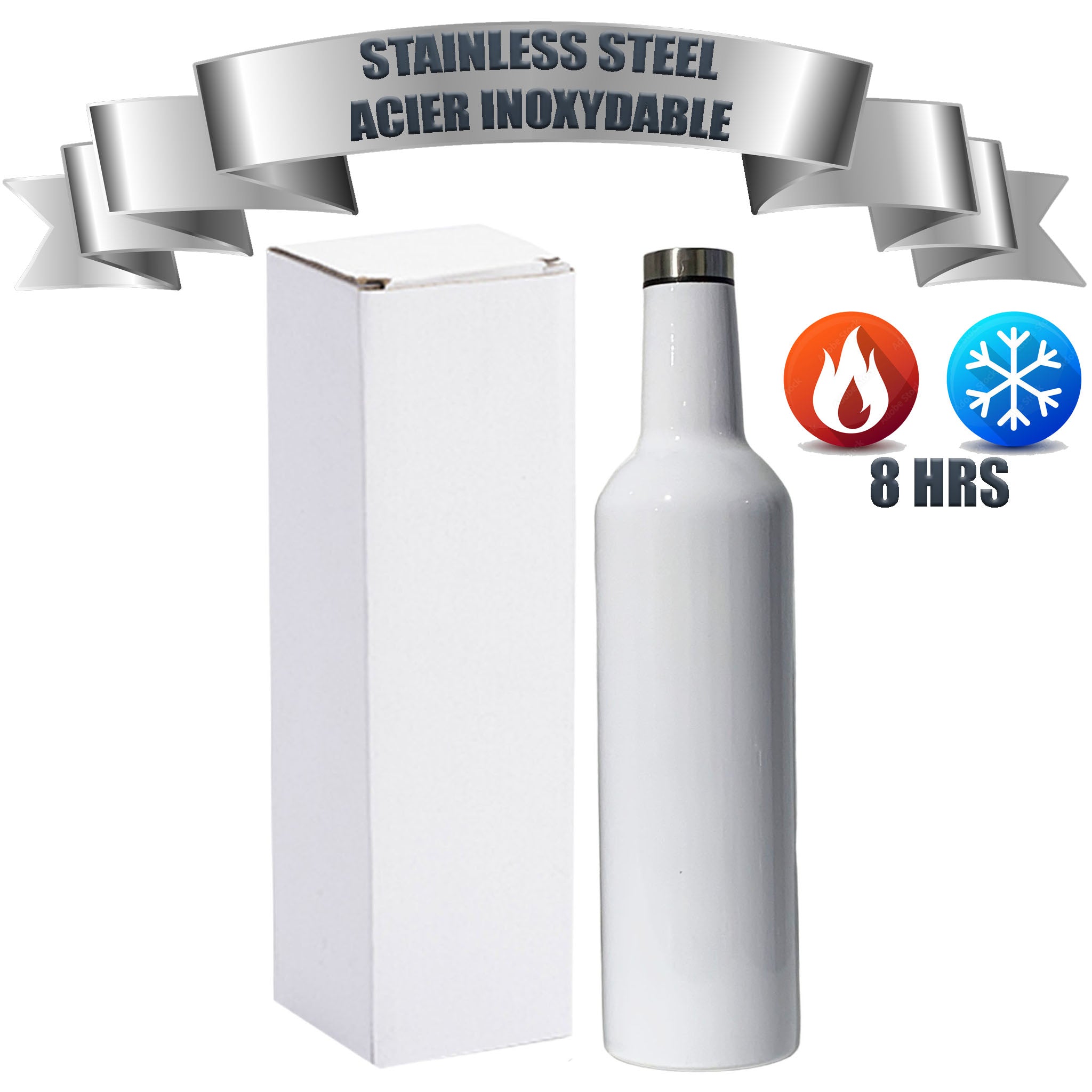 Bouteille à vin 750ml isotherme à personnaliser