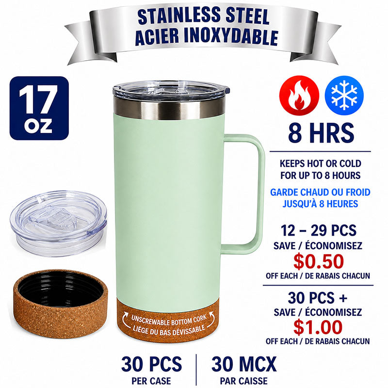 Tasse 17oz base liège à personnaliser
