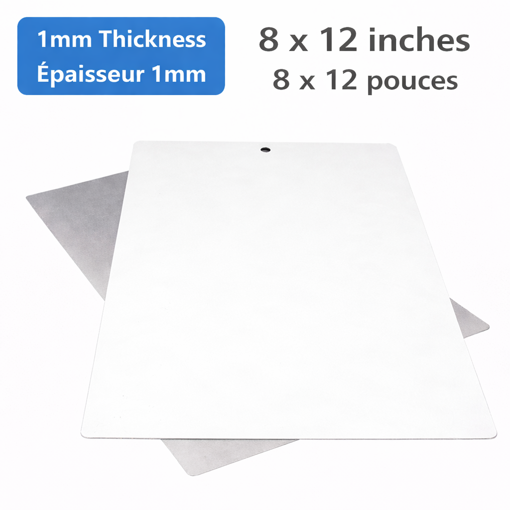 Plaque d'aluminium 8 x 12 po perforée à personnaliser
