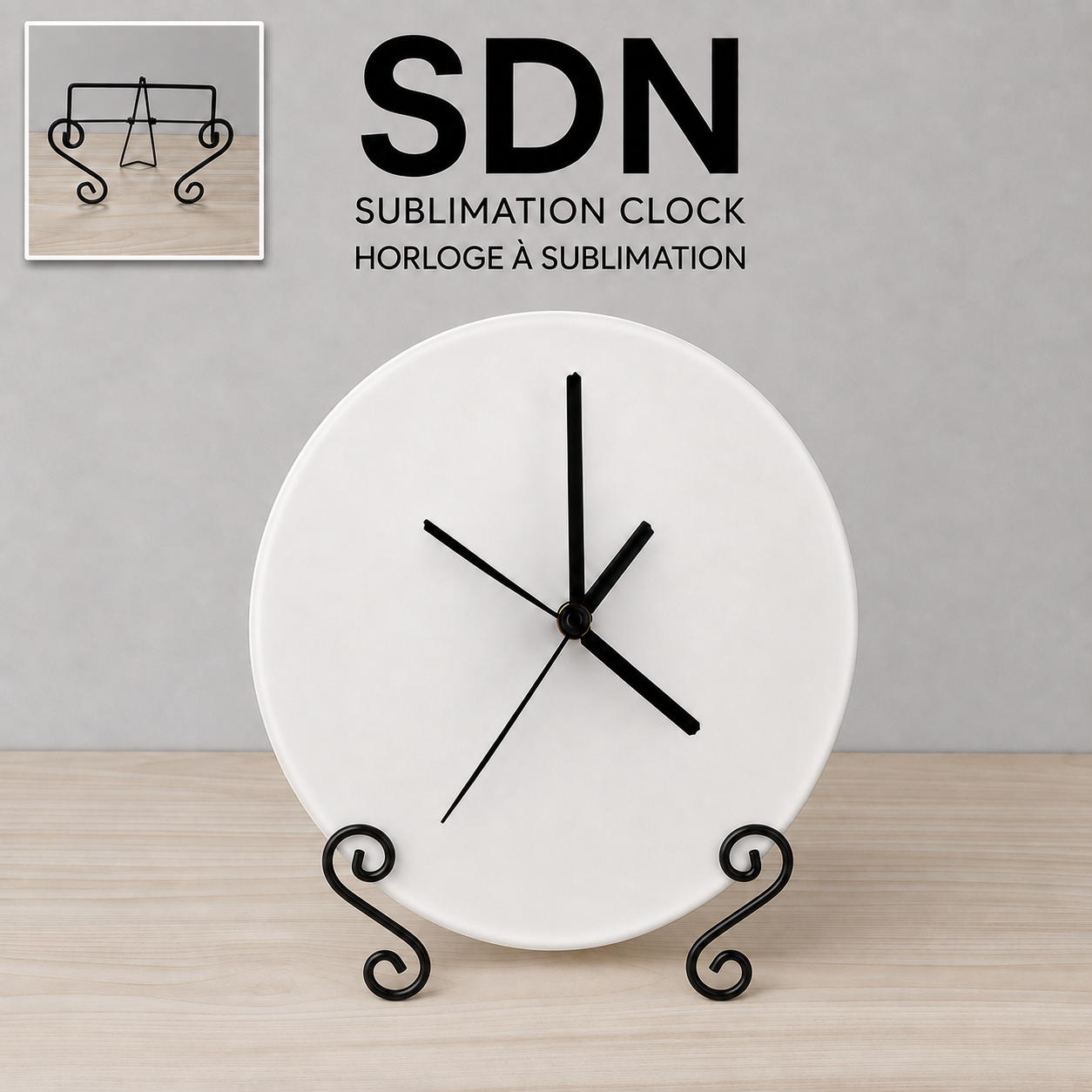 Horloge murale en verre à personnaliser
