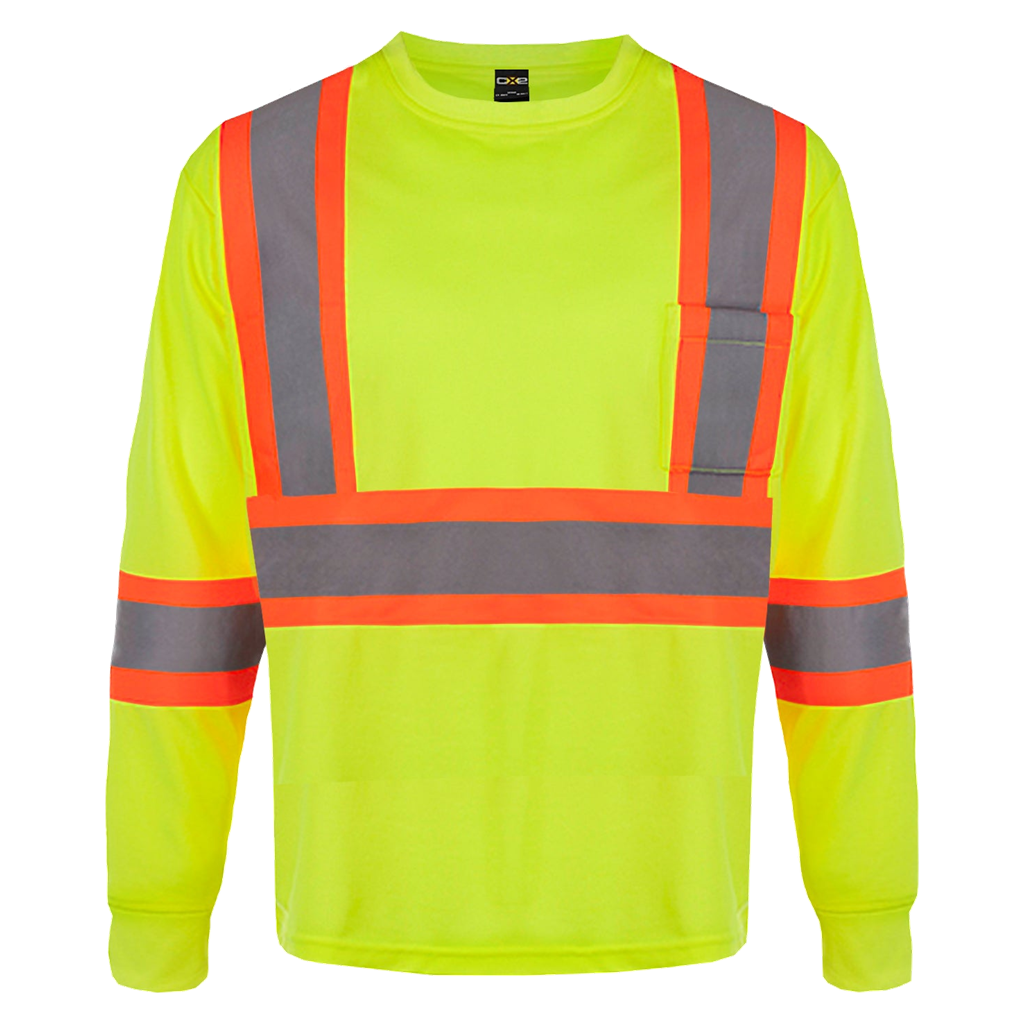 Chandail manches longues CX2 Beacon jaune haute visibilité, vue de face