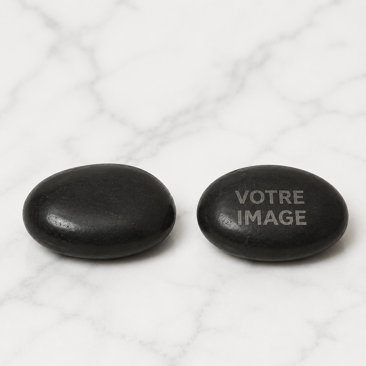 Galet de rivière gravé au laser