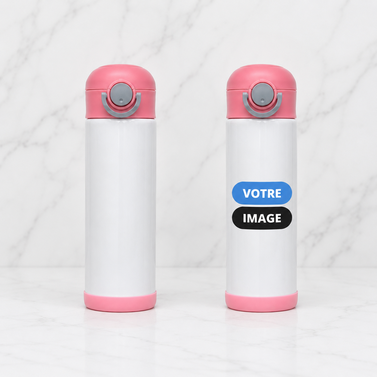 Gourde enfant capuchon rose
