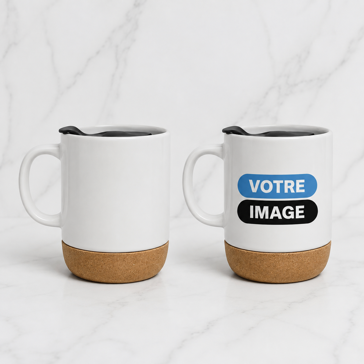 Tasse de voyage céramique base liège