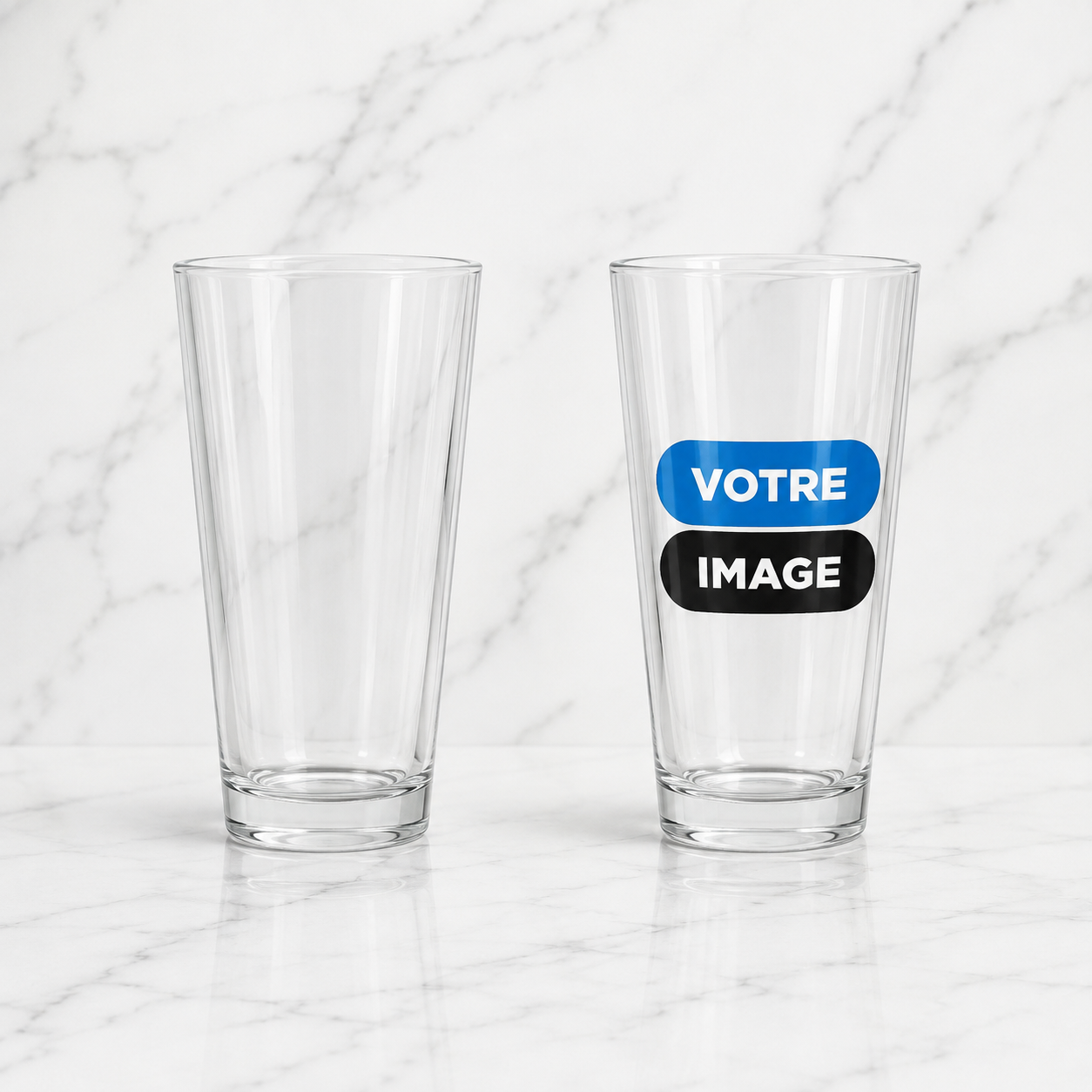 Verre à pinte 16oz impression DTF