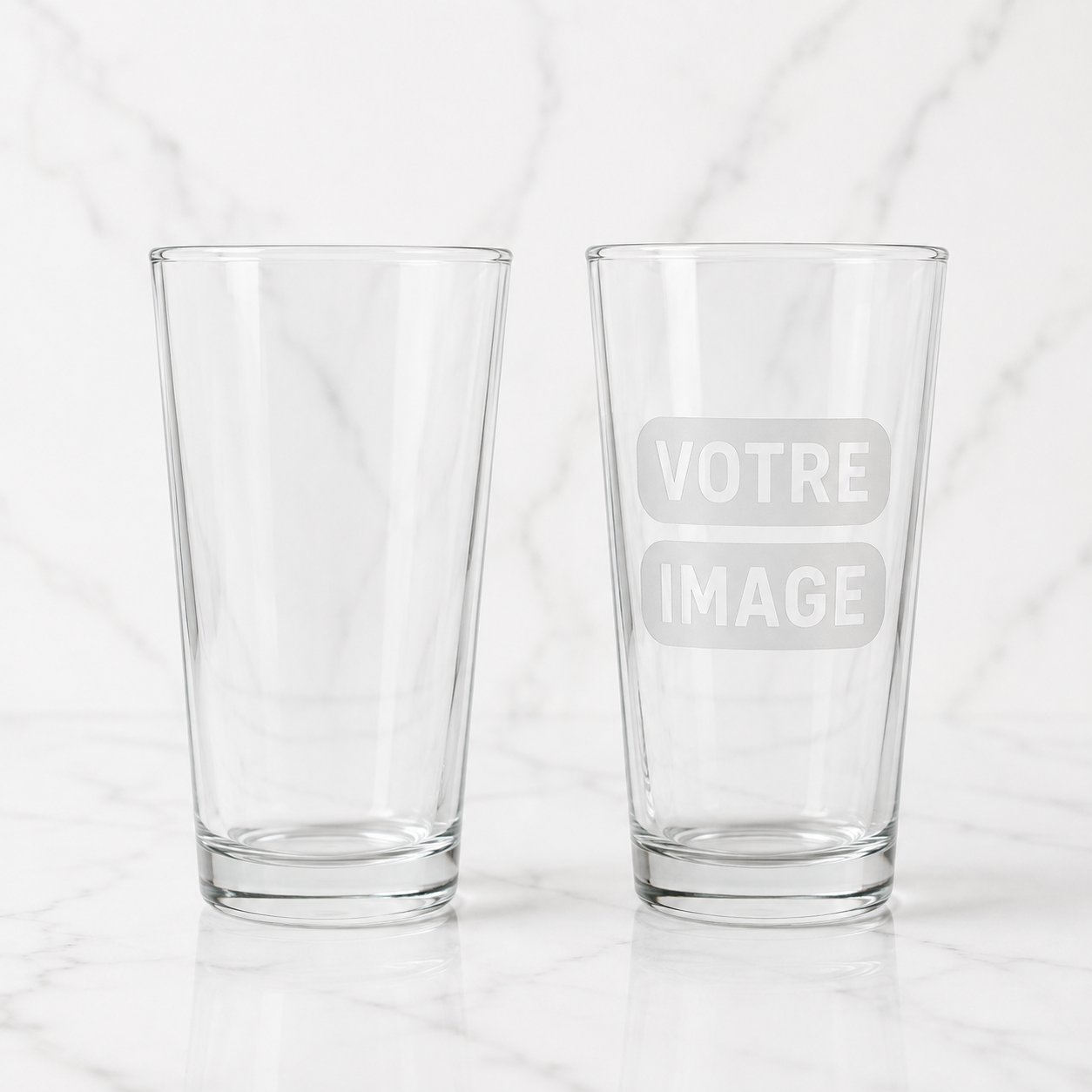 Verre à pinte 16oz gravure givrée