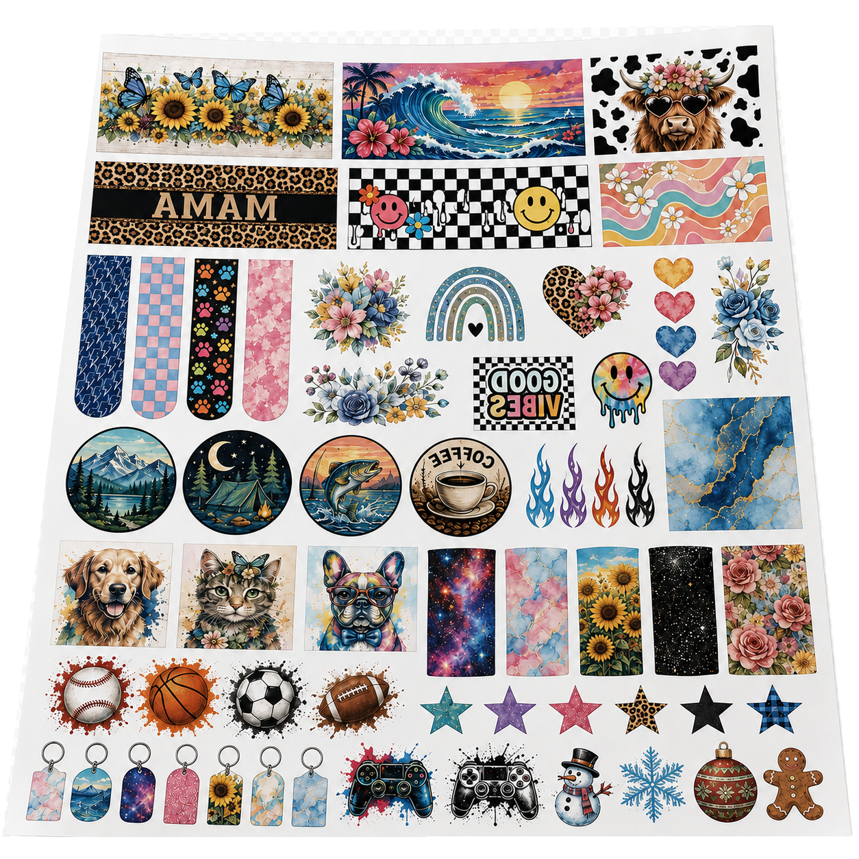 Gang Sheet Sublimation — Feuille personnalisée (17'' de large)