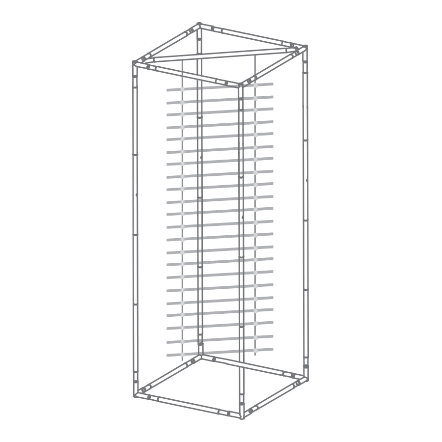 Structure en tubing d'aluminium de la tour Horizon Media