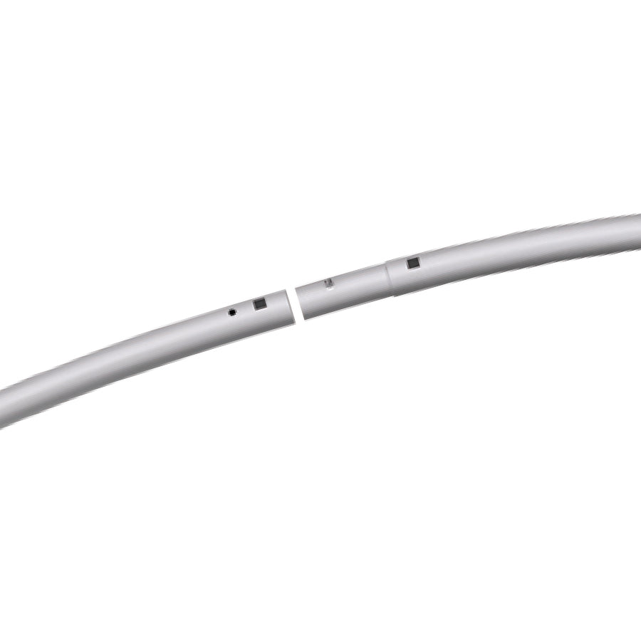 Détail du tubing d'aluminium de 1¼ pouce de diamètre