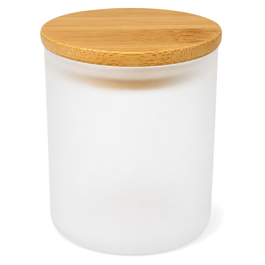 Pot en verre personnalisé (couvercle bambou)