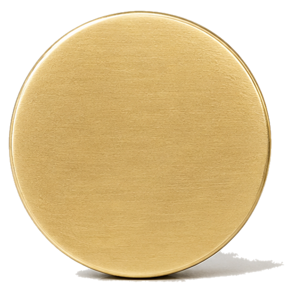 Médaillon rond en laiton massif 40 mm