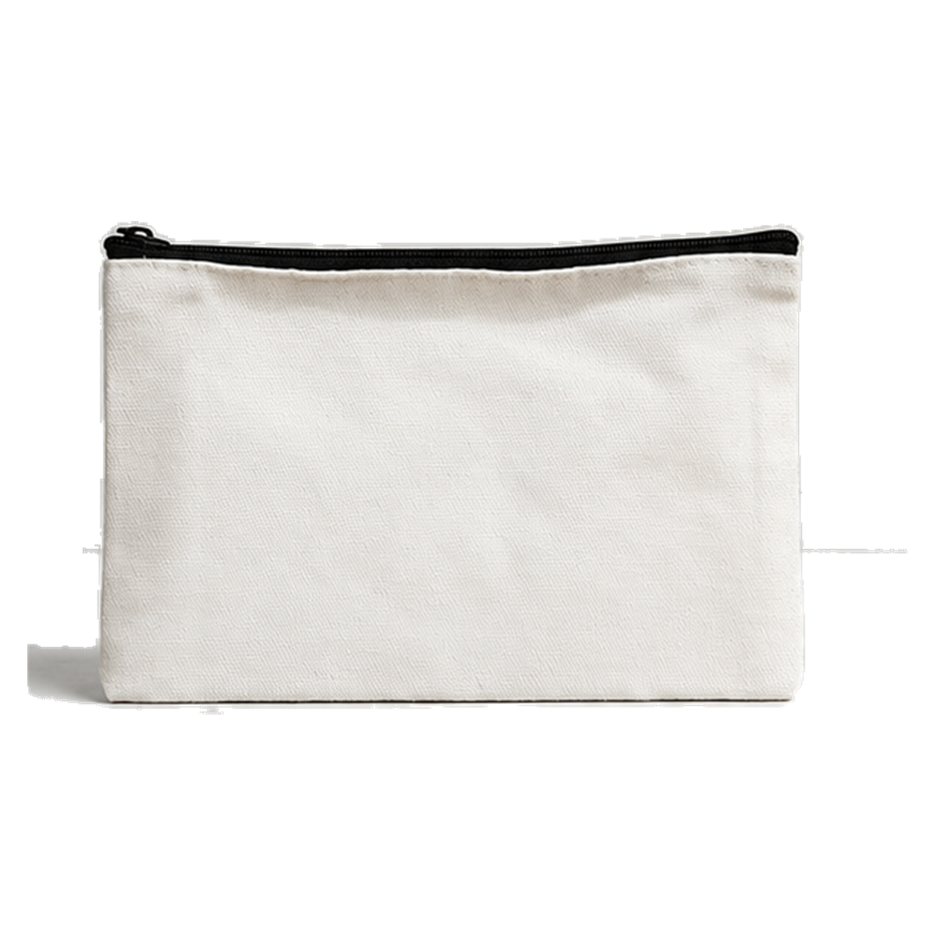 Pochette zippée toile crème — DTF