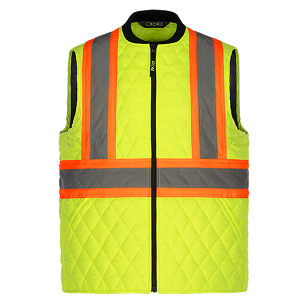 Veste matelassée CX2 Mack jaune haute visibilité, vue de face
