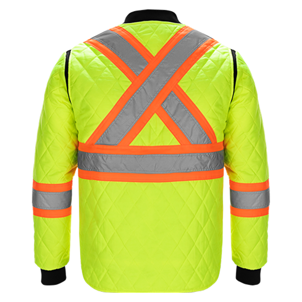 Manteau de congélateur CX2 Patch jaune haute visibilité, vue de dos
