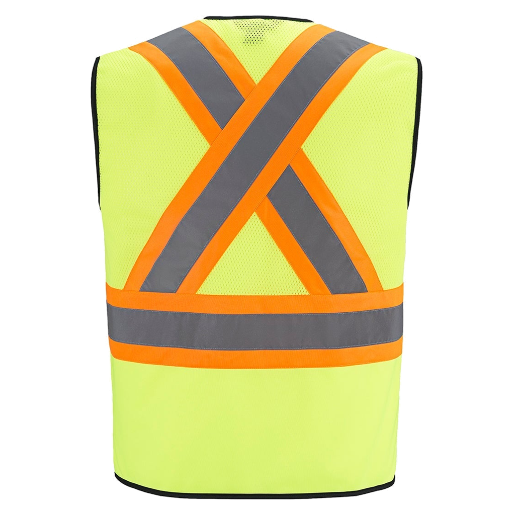Veste de sécurité CX2 Scout jaune haute visibilité, vue de dos