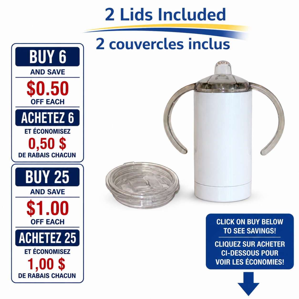 Gobelet à bec pour enfant à personnaliser