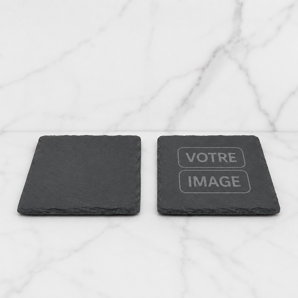 Sous-verre en ardoise gravé (carré)