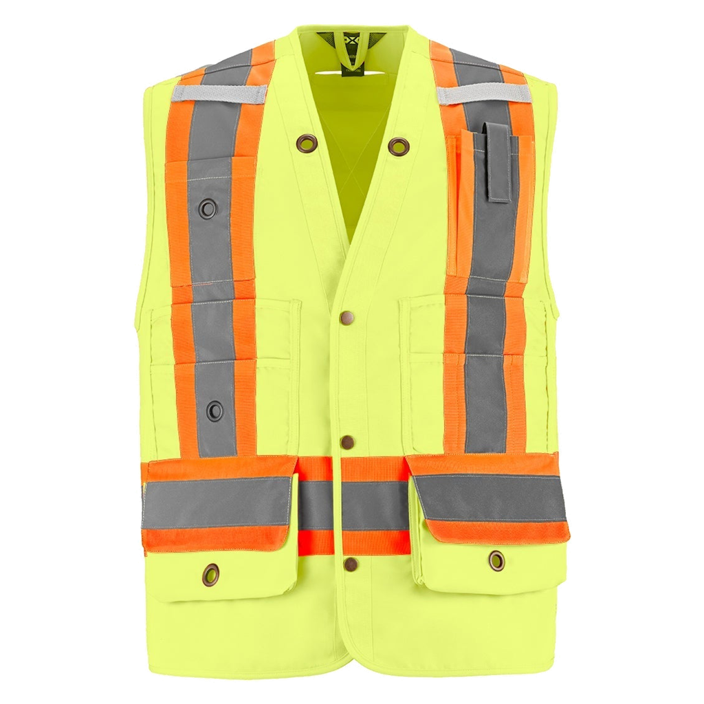 Veste d'arpenteur CX2 Surveyor jaune haute visibilité, vue de face