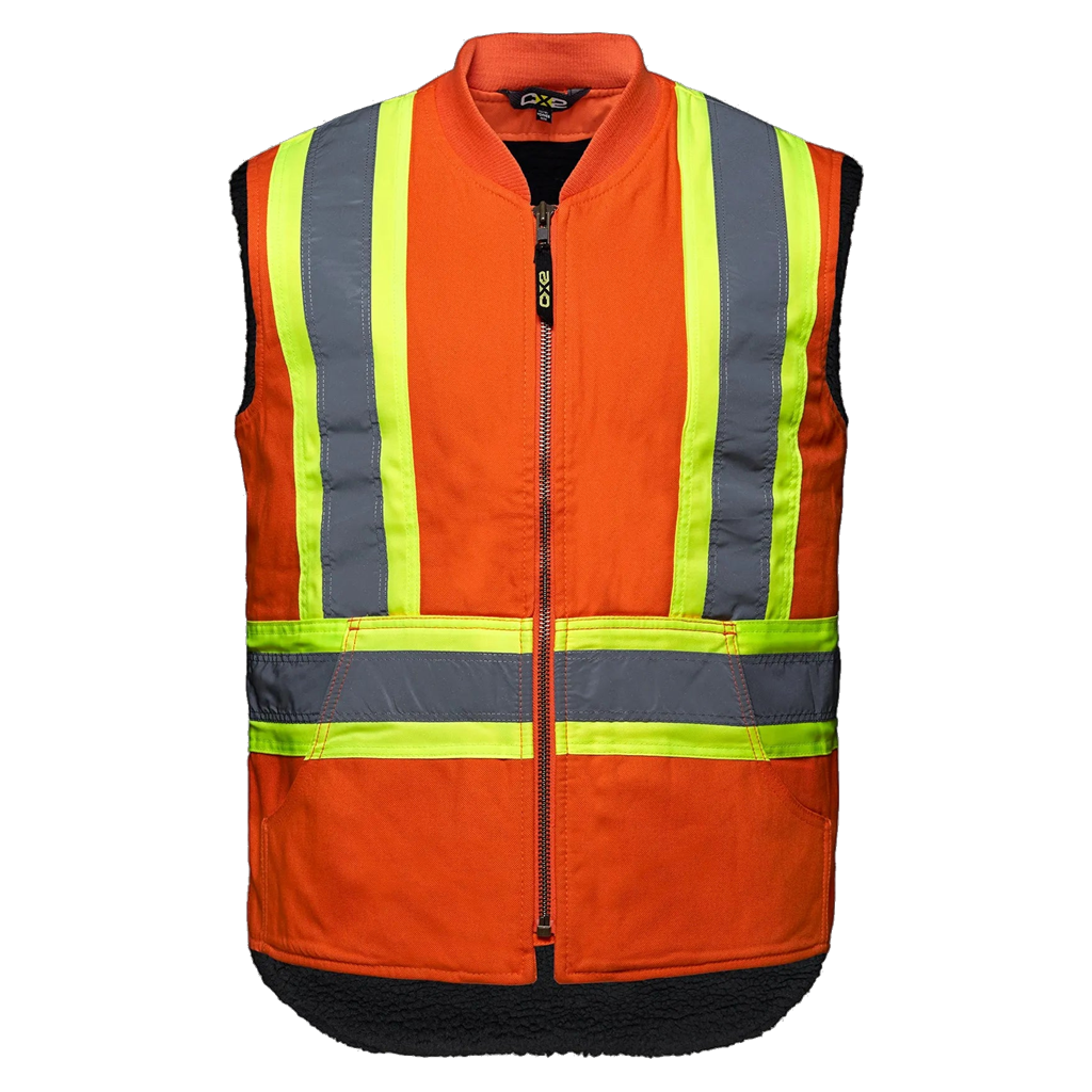 Veste sherpa CX2 Titan orange haute visibilité, vue de face