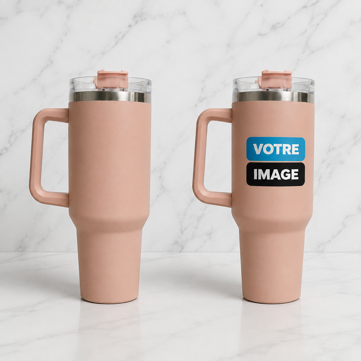 Tumbler isotherme personnalisé (40oz avec poignée)
