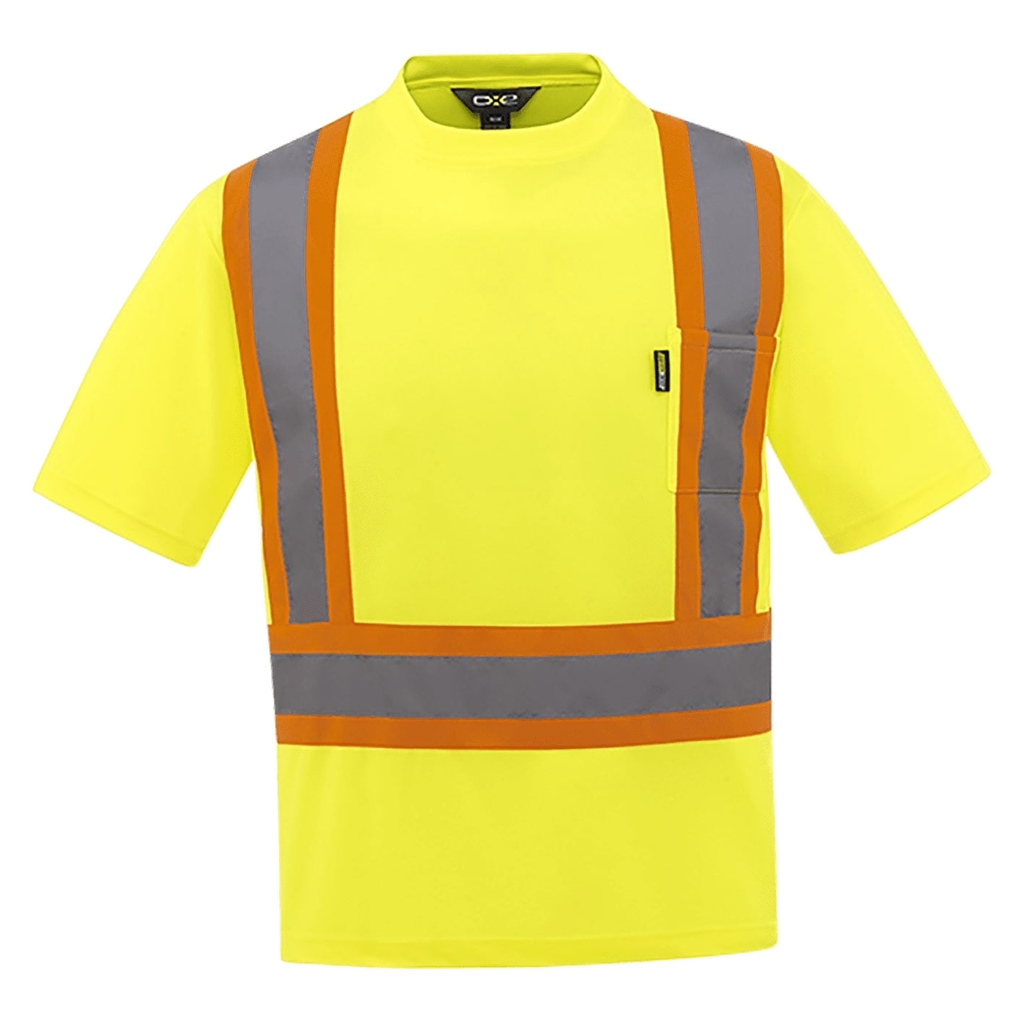 T-shirt CX2 Watchman jaune haute visibilité, vue de face